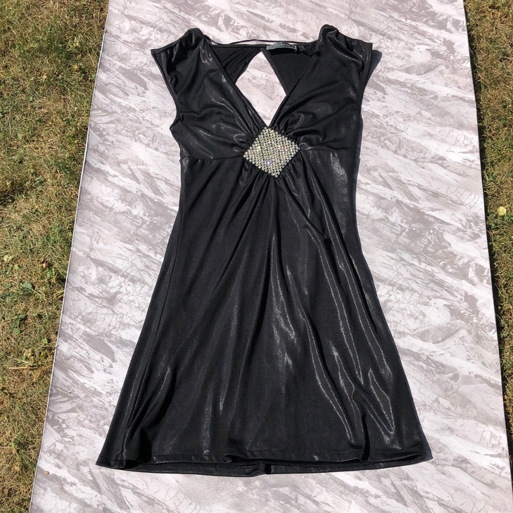 Guess Black ✨ Crystal Cocktail Dress NWOT